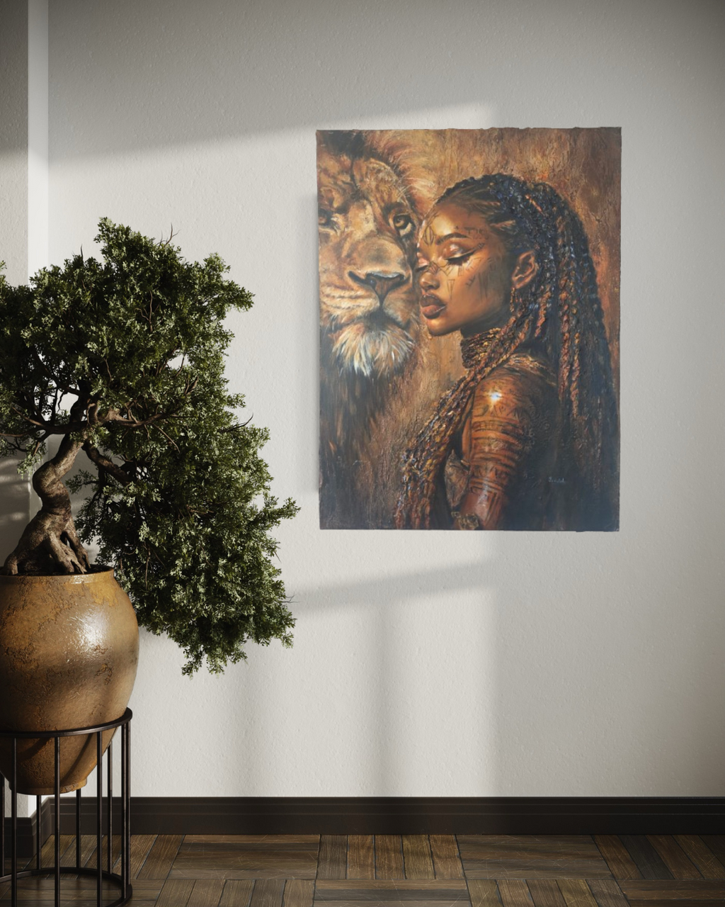 Monase Queen Monase of South Africa (African Queens Textured Art)– OnaiiArt