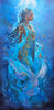 Mermaid art, underwater painting, African Queen Rasi ya Mwana of Kenya. textured art, Africanartwork.